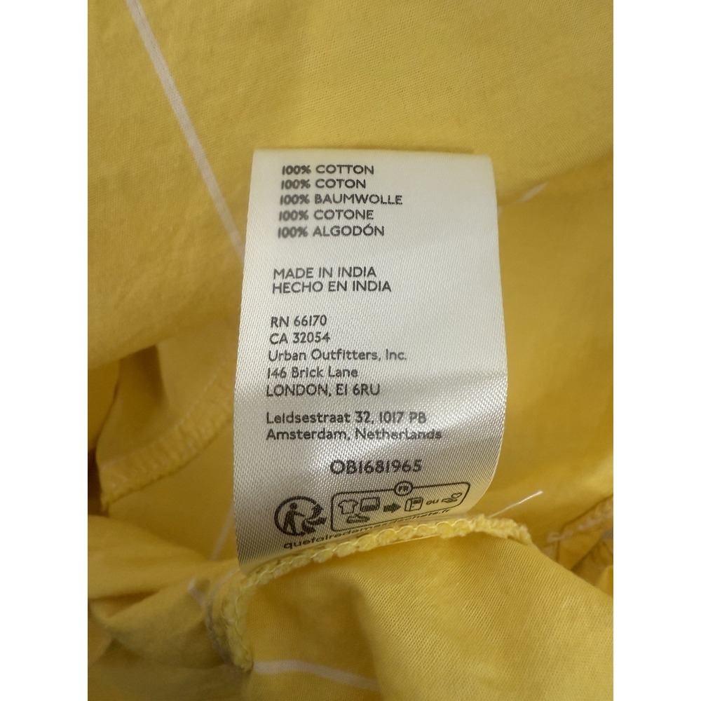 We The Free Urban Outfitters Yellow Striped Button Down Shirt Oversize Womens M - Picture 4 of 12